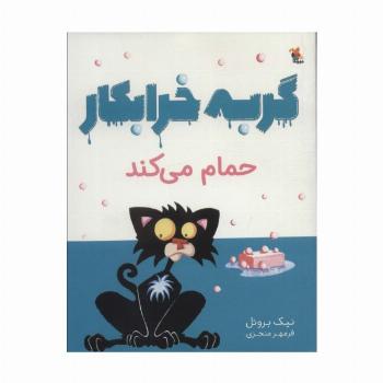 گربه خرابکار حمام می کند